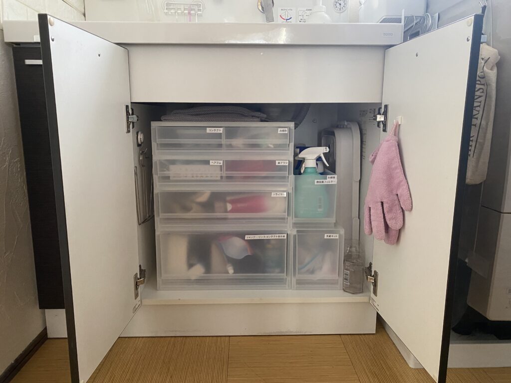 洗面台下の引き出し化
